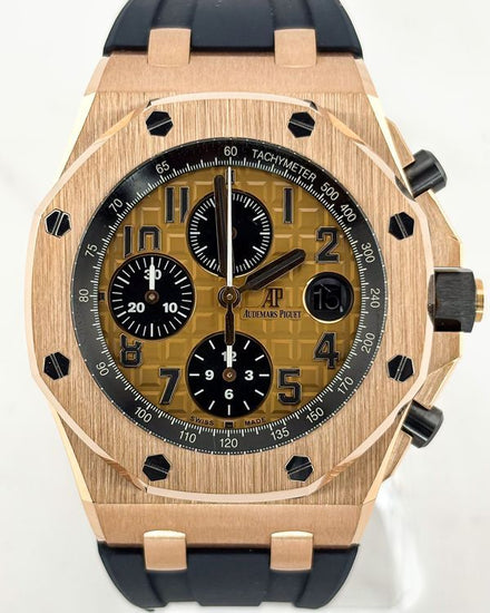 2017 Audemars Piguet Royal Oak Offshore Chronograph 42MM Champagne Dial Rubber Strap (26470OR.OO.A002CR.01)