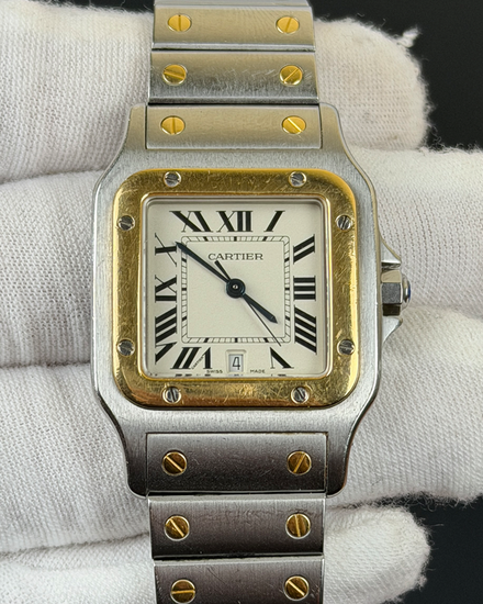 Cartier Santos Galbée 29MM Quartz White Dial Two-Tone Bracelet (1566)