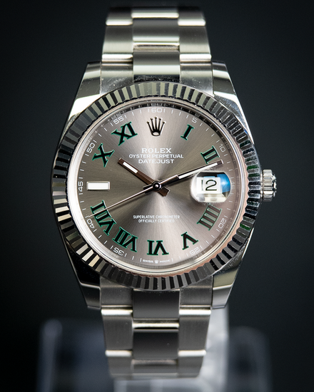 No Reserve - Rolex Datejust "Wimbledon" 41MM Slate Dial Oyster Bracelet (126334)