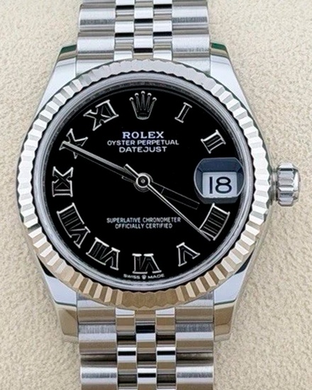 2022 Rolex Datejust 31MM Black Dial Super Jubilee Bracelet (278274)