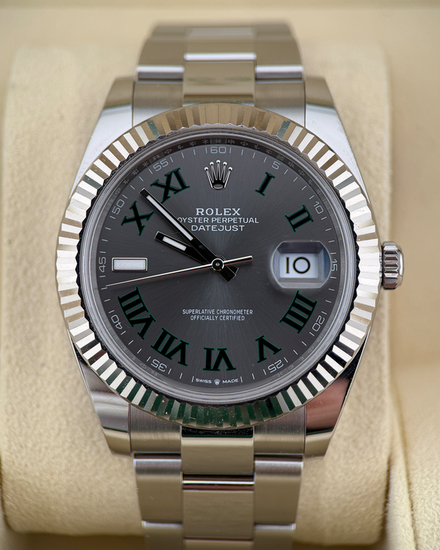 2024 Rolex Datejust "Wimbledon" 41MM Slate Dial Oyster Bracelet (126334)