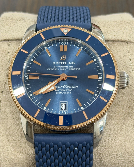 2025 Breitling Superocean Heritage B20 42MM Blue Dial Rubber Strap (UB2010)