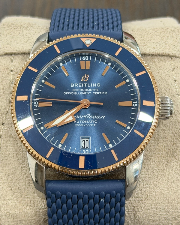 2025 Breitling Superocean Heritage B20 42MM Blue Dial Rubber Strap (UB2010)