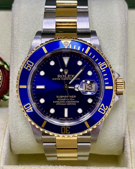 2008 Rolex Submariner Date "Bluesy" 40MM Blue Dial Two-Tone Oyster Bracelet (16613)