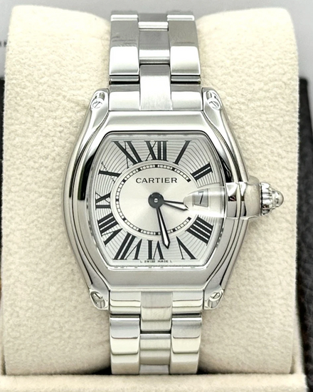 Cartier Roadster 31MM Quartz Silver Dial Steel Bracelet (2675)