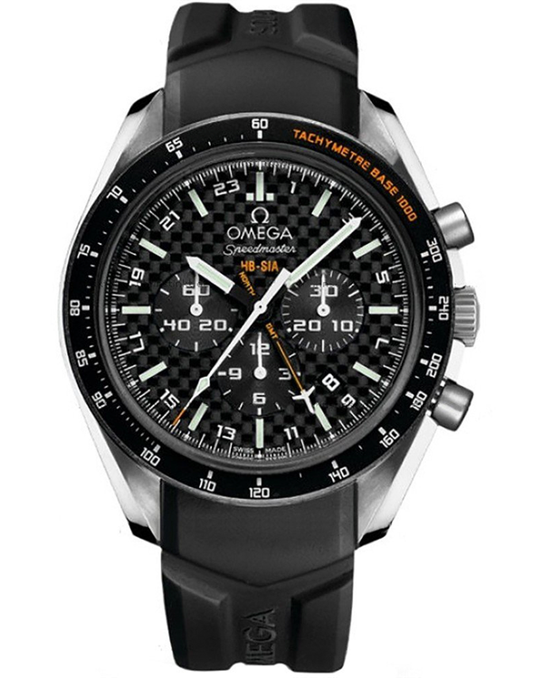 Omega Speedmaster Anniversary Series "Solar Impulse" 44.25MM Carbon Fiber Dial Rubber Strap (321.92.44.52.01.001)