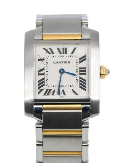 1999 Cartier Tank 25MM Quartz Silver Dial Two-Tone Bracelet (W51006Q4)