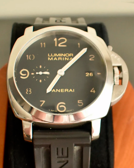 2016 Panerai Luminor Marina 1950 3 Days 44MM Black Dial Rubber Strap (PAM00359)