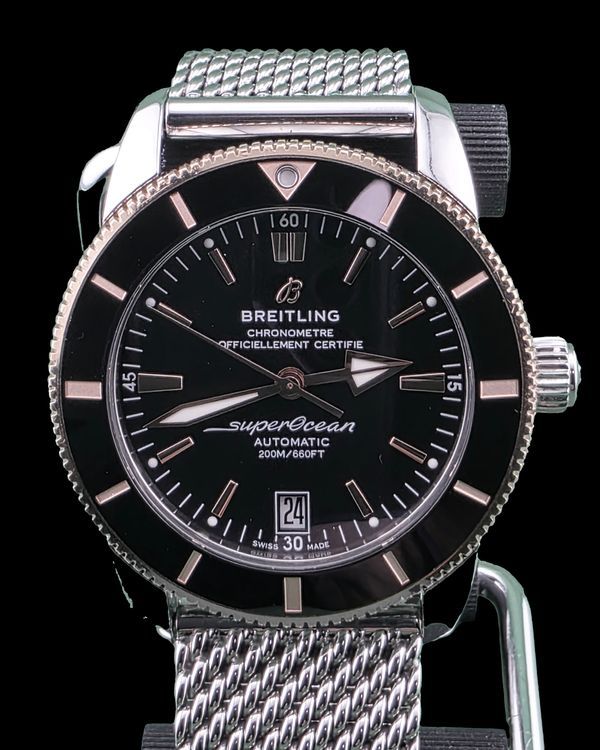 2019 Breitling Superocean Heritage B20 42MM Black Dial Steel Bracelet (UB2010)