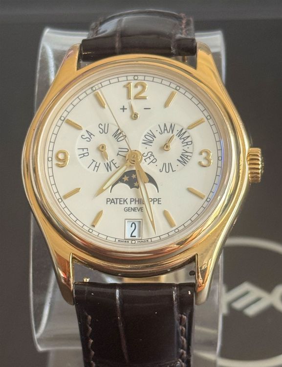 2025 Patek Philippe Annual Calendar 39MM White Dial Aftermarket Leather Strap (5146J-001)