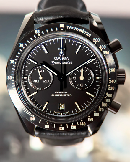 2025  Omega Speedmaster Dark Side of the Moon "Pitch Black" 44.25MM Black Dial Leather Strap (311.92.44.51.01.004)