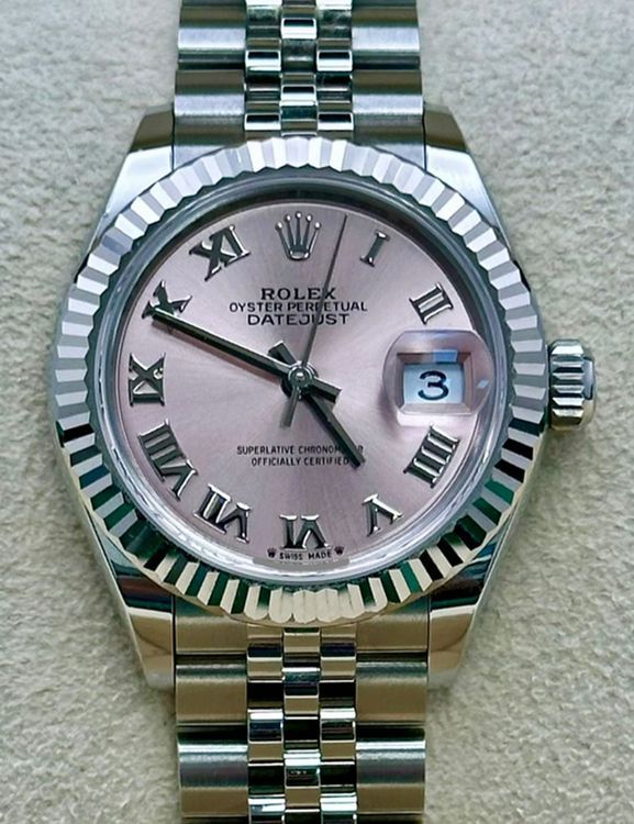 2023 Rolex Lady-Datejust 28MM Pink Dial Super Jubilee Bracelet (279174)