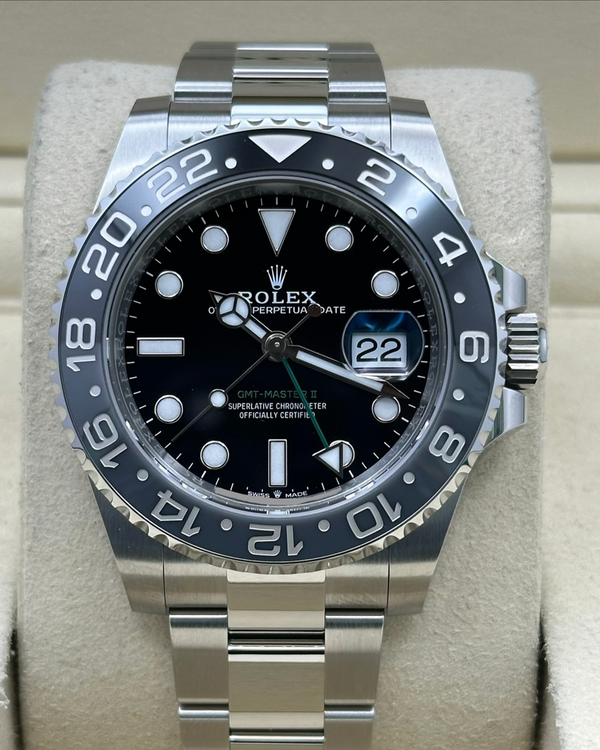 2026 Rolex GMT-Master II "Bruce Wayne" 40MM Black Dial Oyster Bracelet (126710GRNR)