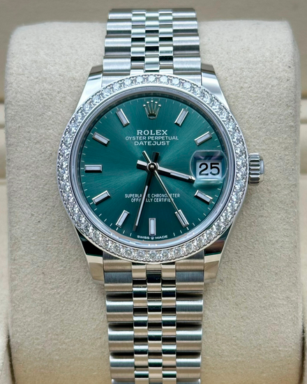 2026 Rolex Datejust 31MM Green Dial Super Jubilee Bracelet (278384RBR)