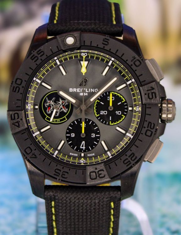 2026 Breitling Avenger B01 Chronograph Night Mission Bloodhounds 44MM Grey "Bloodhound" Dial Rubber Strap (SB01472A1B1X1)