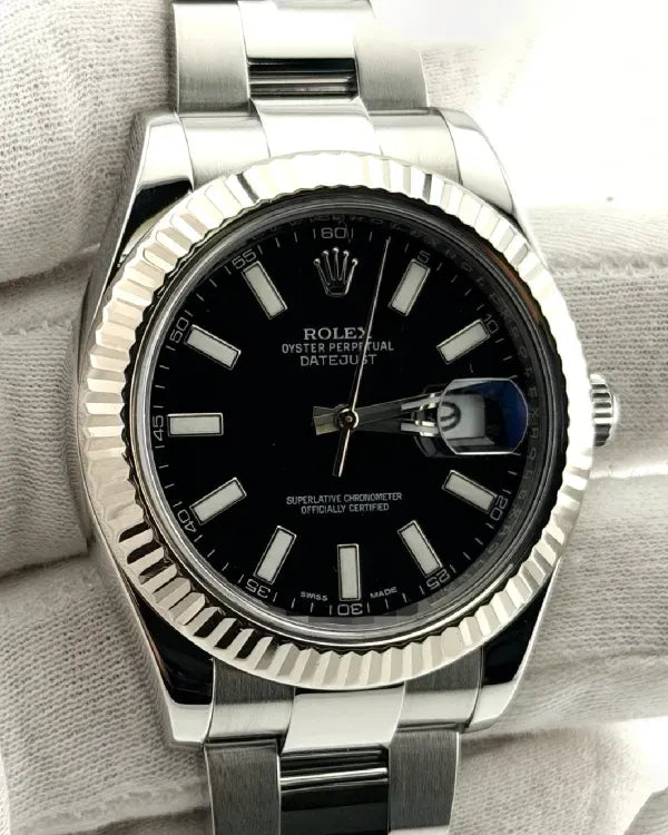 Rolex Datejust II 41MM Black Dial Oyster Bracelet (116334)