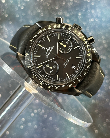 2025 Omega Speedmaster Dark Side of the Moon "Pitch Black" 44.25MM Black Dial Leather Strap (311.92.44.51.01.004)
