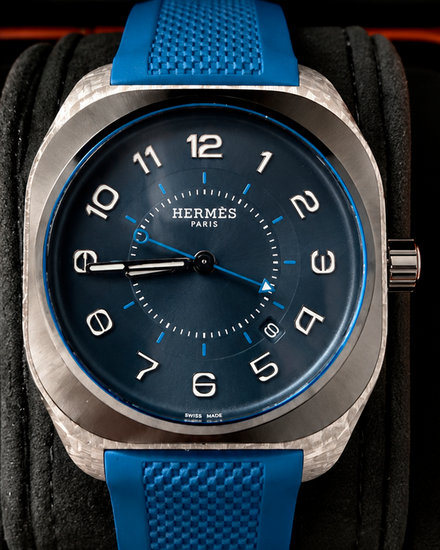 2025 Hermès H08 42MM Grey Dial Rubber Strap (SP1.746A)
