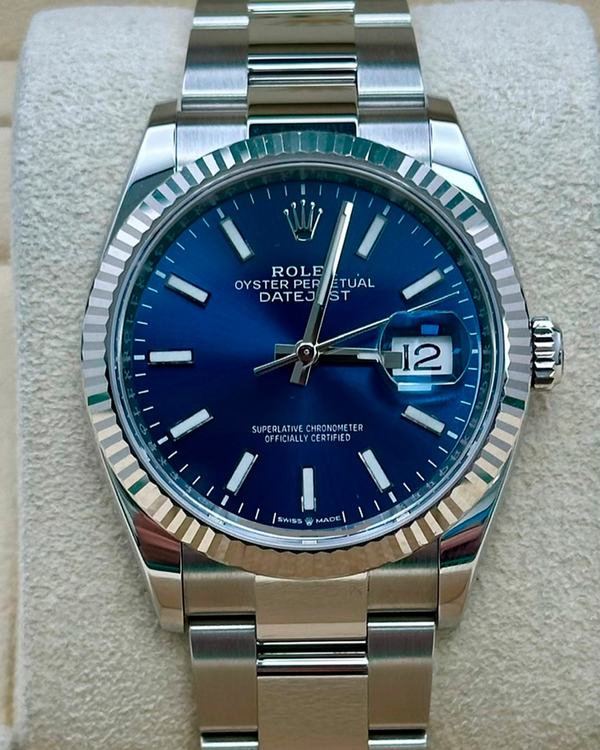 2025 Rolex Datejust 36MM Blue Dial Oyster Bracelet (126234)