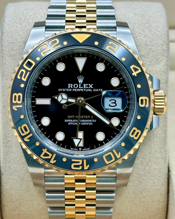 2026 Rolex GMT-Master II "Bumblebee" 40MM Black Dial Two-Tone Jubilee Bracelet (126713GRNR)