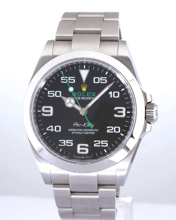 No Reserve - 2025 Rolex Air-King 40MM Black Dial Oyster Bracelet (126900)