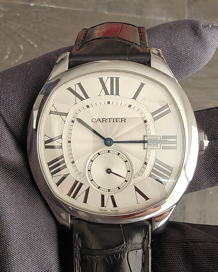 2019 Cartier Drive De Cartier 40MM Silver Dial Leather Strap (WSNM0004)