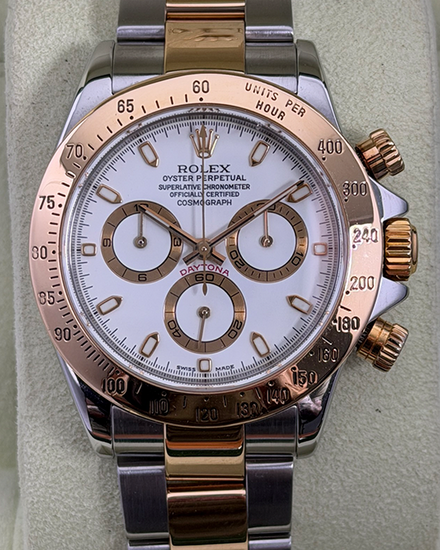 Rolex Cosmograph Daytona 40MM White Dial Two-Tone Oyster Bracelet (116523)