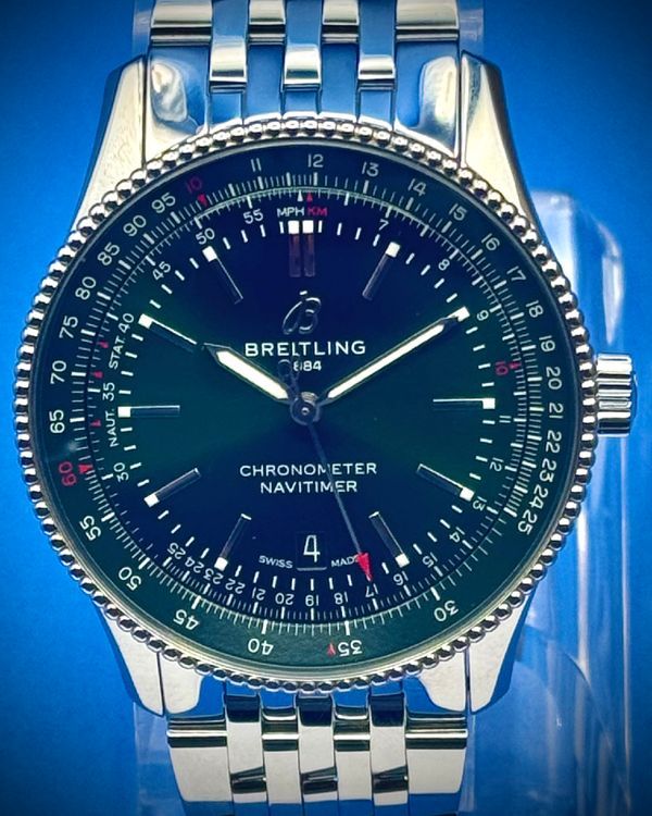 2025 Breitling Navitimer 41MM Green Dial Steel Bracelet (A17326361L1A1)