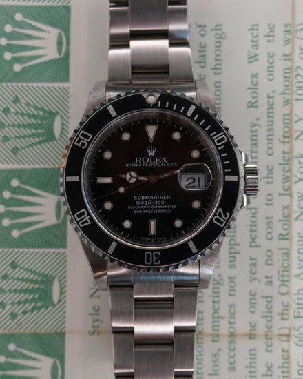 1998 Rolex Submariner Date 40MM Black Dial Oyster Bracelet (16610)