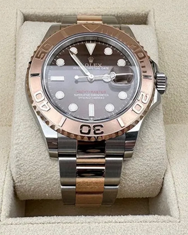 2017 Rolex Yacht-Master Everose Gold 40MM Chocolate Dial Two-Tone Oyster Bracelet (116621)