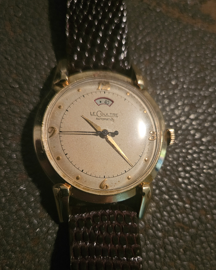 Jaeger-LeCoultre Vintage 33MM Champagne Dial Aftermarket Leather Strap (Powermatic)