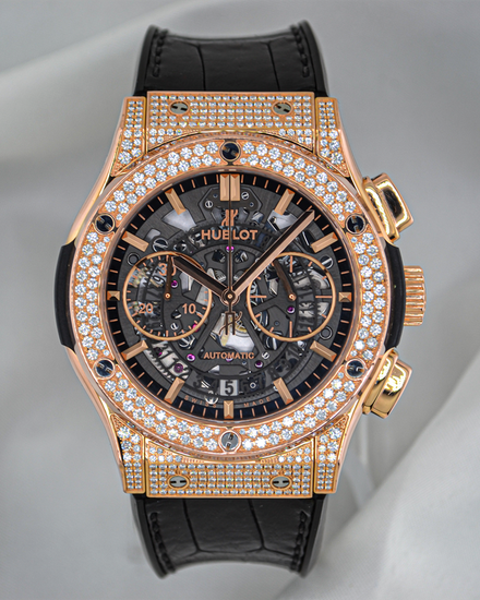 2021 Hublot Classic Fusion 45MM Skeleton Dial Leather Strap (525.OX.0180.LR.1704)