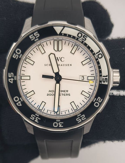 2012 IWC Schaffhausen Aquatimer Automatic 2000 44MM White Dial Rubber Strap (IW356811)