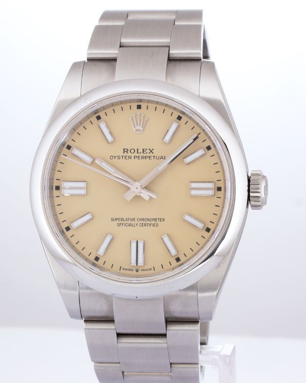 No Reserve - 2025 Rolex Oyster Perpetual 41MM Beige Dial Oyster Bracelet (124300)