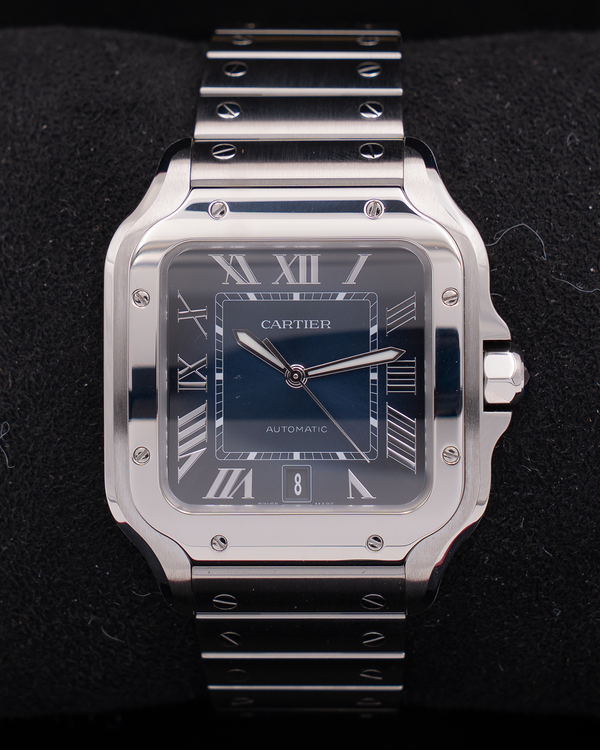 2025 Cartier Santos de Cartier 39.8MM Blue Dial Steel Bracelet (WSSA0071)
