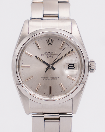 Rolex Oyster Perpetual Date 34MM Silver Dial Oyster Bracelet (1500)