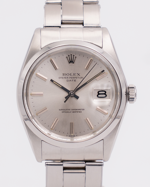 Rolex Oyster Perpetual Date 34MM Silver Dial Oyster Bracelet (1500)
