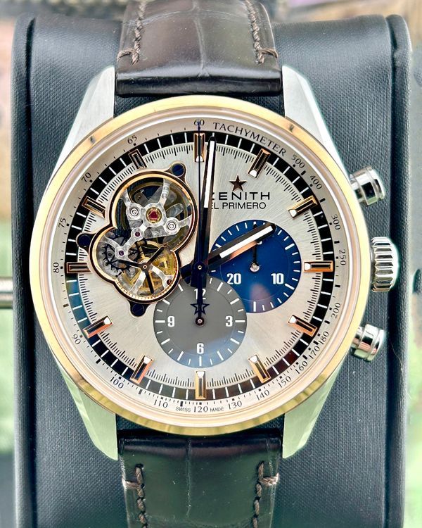 2017 Zenith Chronomaster El Primero Open Heart 42MM Silver Dial Leather Strap (51.2080.4061/69.C494)