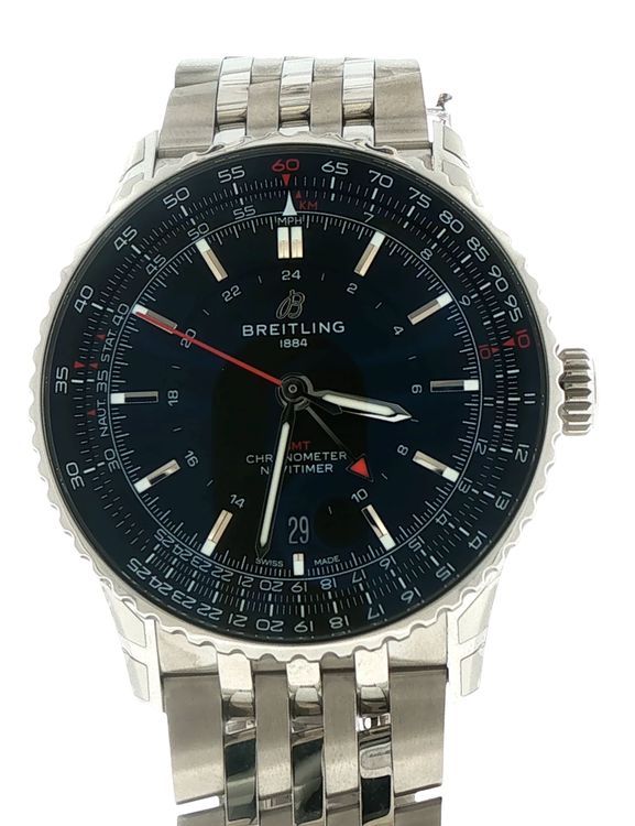 2026 Breitling Navitimer GMT 41MM Black Dial Steel Bracelet (A32310251B1A1)