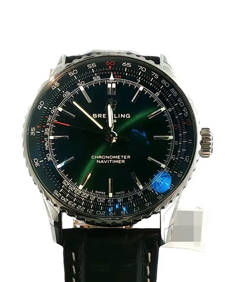2026 Breitling Navitimer 41MM Green Dial Leather Strap (A17329371L1P1)