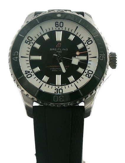 2026 Breitling Superocean 44MM Green Dial Rubber Strap (A17376)