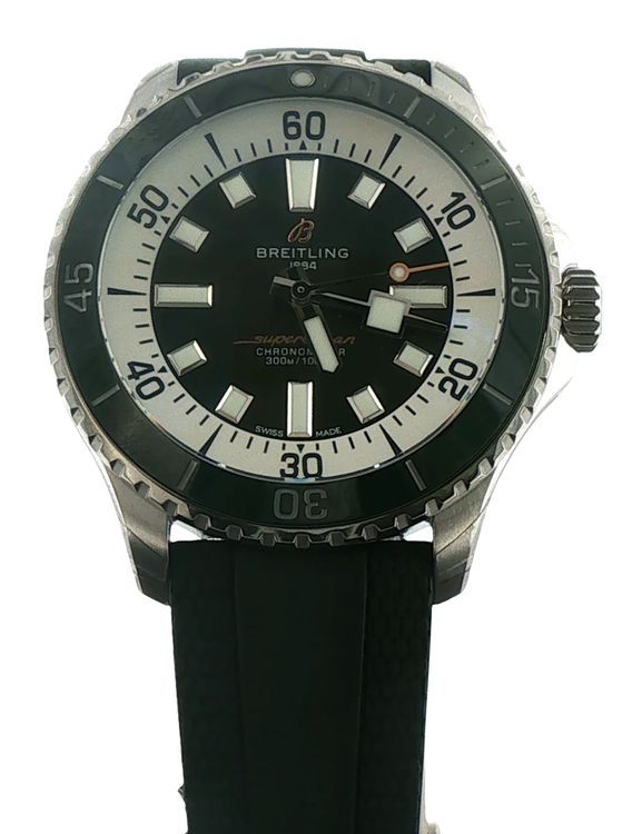2026 Breitling Superocean 44MM Green Dial Rubber Strap (A17376)