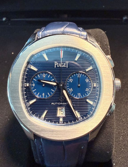 2025 Piaget Polo S Chronograph 42MM Blue Dial Leather Strap (G0A43002)