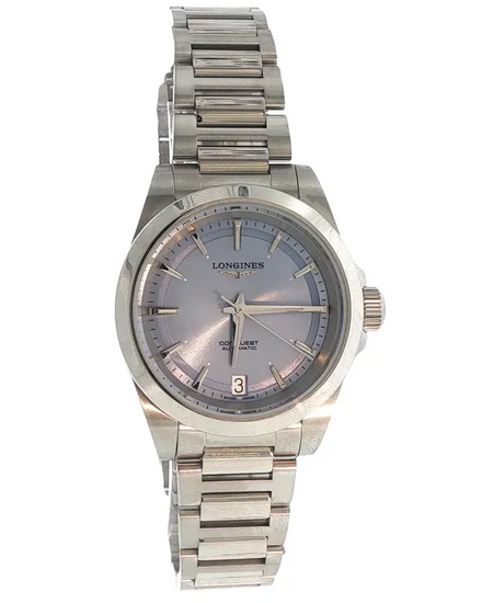 2026 Longines Conquest Chronograph 34MM  Ice Blue Dial Steel Bracelet (L34304926)