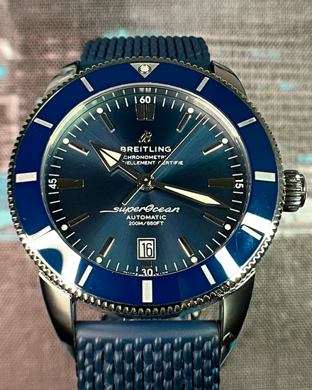 2022 Breitling Superocean Heritage II B20 46MM Blue Dial Rubber Strap (AB2020161C1S1)