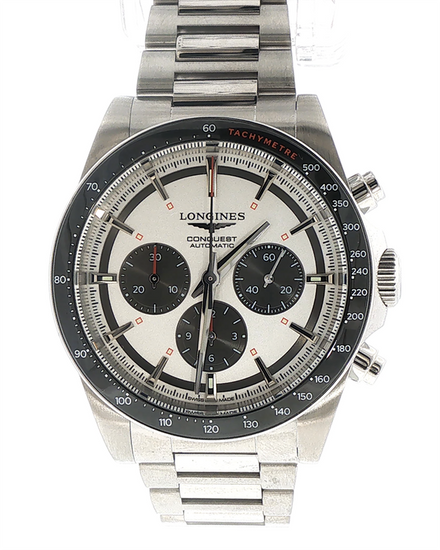 2026 Longines Conquest Chronograph 42MM Silver Dial Steel Bracelet (L3.835.4.72.6)