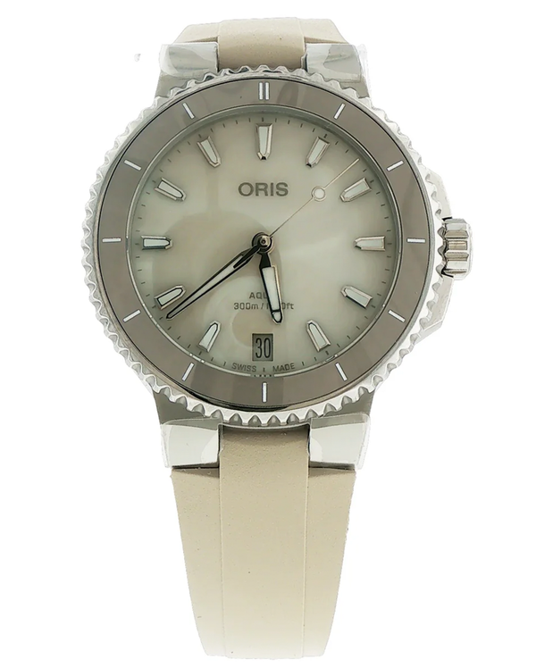 2026 Oris Aquis Date 36.5MM Mother of Pearl Dial Rubber Strap (01 733 7792 4151-07 4 19 61FC)