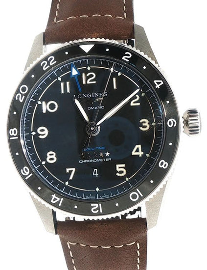 2026 Longines Spirit 42MM Black Dial Leather Strap (L3.812.4.53.2)