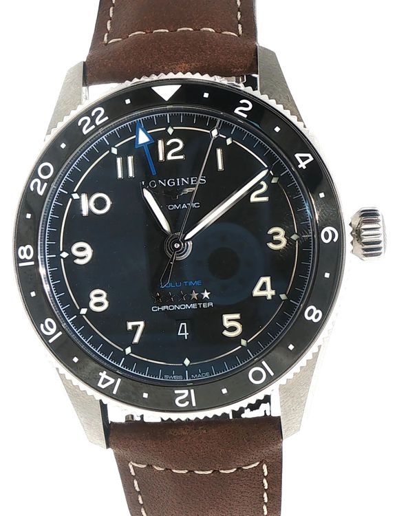 2026 Longines Spirit 42MM Black Dial Leather Strap (L3.812.4.53.2)