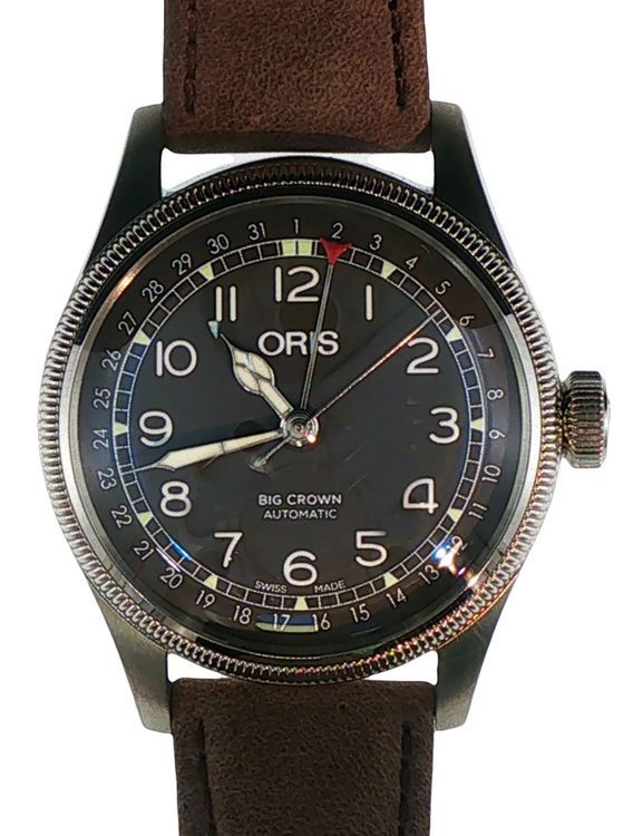 2026 Oris Big Crown Pointer Date 40MM Black Dial Leather Strap (01 754 7741 4064-07 5 20 64)
